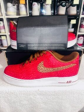 Rare 2012 Nike Air Force 1 Premium iD -Red Elephant (1-of-1) authenticity card.
